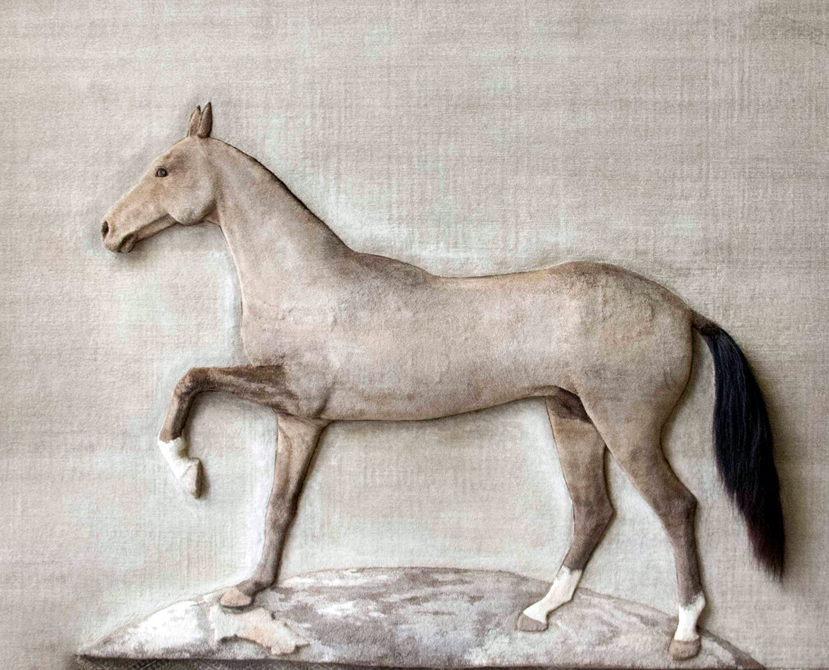 The main character of the exhibition is the Akhal-Teke horse